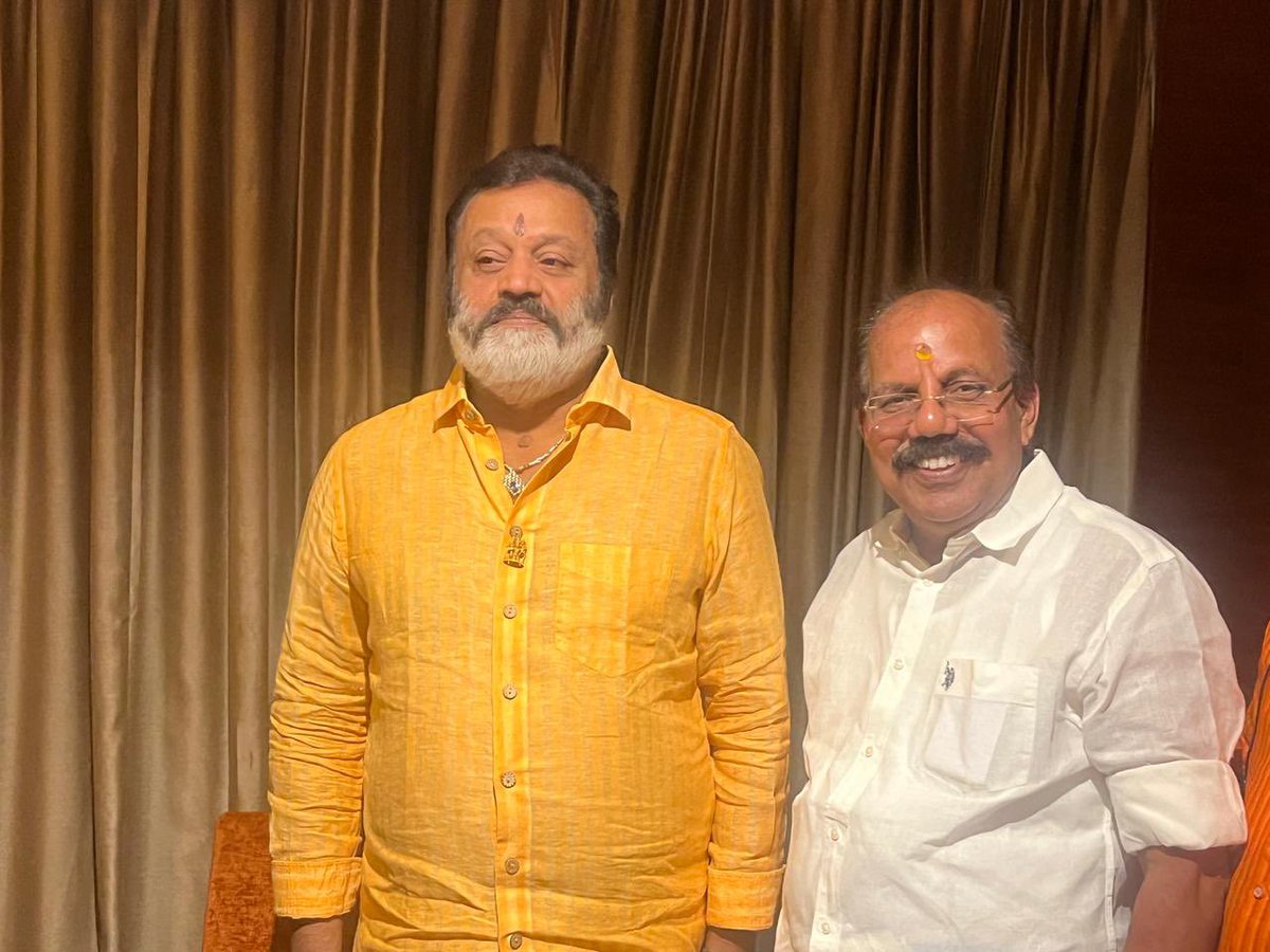 anrbjp's tweet photo. With my dearest friend Union Misnister Superstar in Malayalam Movie Industry Bharath Suresh Gopi at Delhi.
#sureshgopi #anrbjp #anr #Modi30 #modigovernment 
@tourismgoi @PetroleumMin https://t.co/tOyETBMvKF