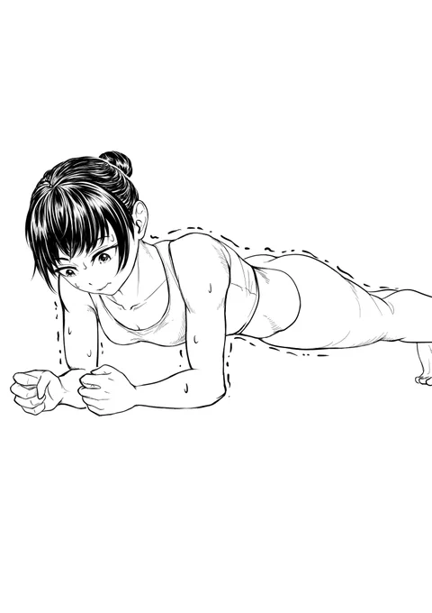 らくがき
#筋肉娘 