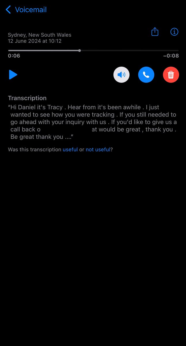 HallyTesla's tweet image. iOS 18 voicemail transcripts! 

This is amazing