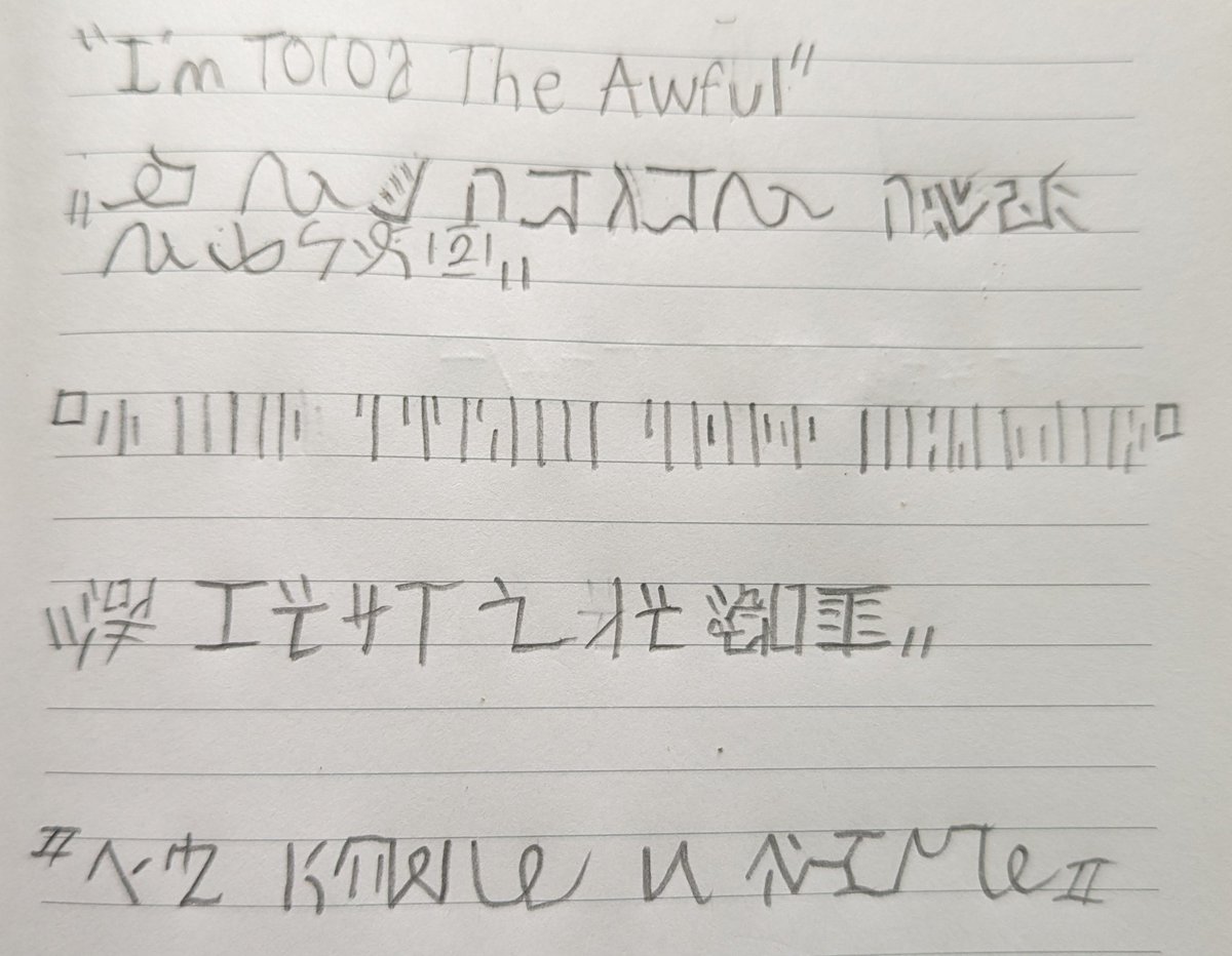 AmaryaditaAni's tweet photo. Recent conlang project i guess 
#conlang #conlangs  I'm gonna be using these for something big lol (pause) https://t.co/ivOORjYoFy