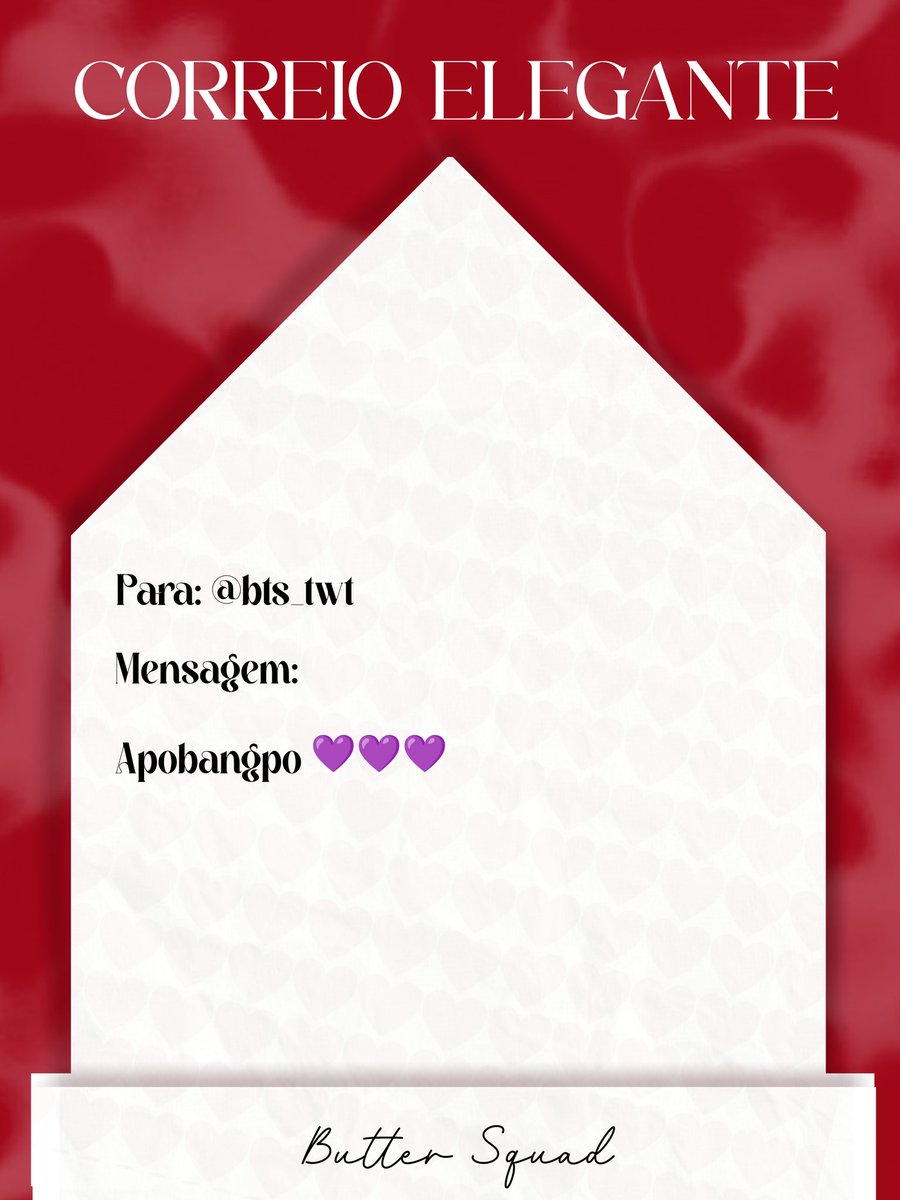 buttersquadofc's tweet photo. 💌 SMS! 

Correio elegante para você @BTS_twt 

de uma pessoa anônima ❤ https://t.co/53QYHnfDVC