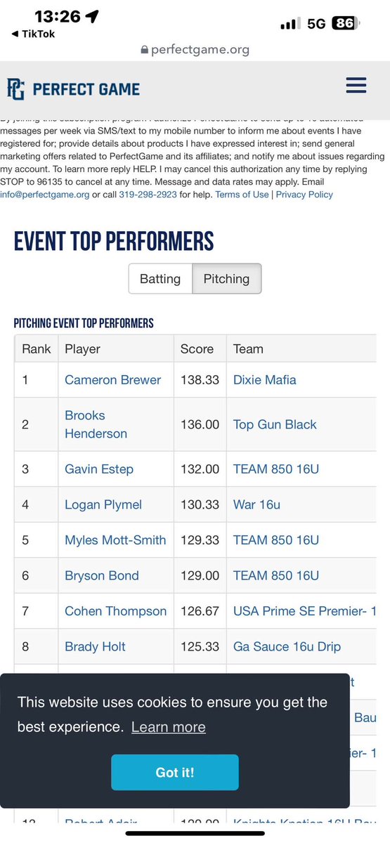 Good way to start the summer. Pitched a total of 7 innings this week with
-5 hits 
-0 earned runs
-2 walks
-8 strikeouts 
<a href="/5StarGulfFL/">5Star National Gulf Coast</a> <a href="/ColbyTadder/">Colby Tadder</a> <a href="/sterlingpell5/">Sterling Pell</a> <a href="/Cpye11/">corey pye</a> <a href="/PG_Uncommitted/">PG_Uncommitted</a> <a href="/FlatgroundApp/">FLATGROUND Pitching</a> <a href="/Chipola_BSB/">Chipola Baseball</a> <a href="/Mmetcalf32/">Mike Metcalf</a>