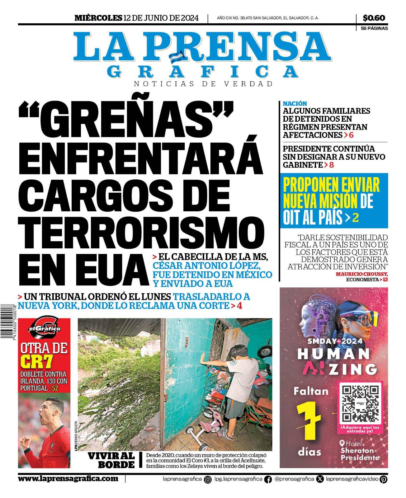 La Prensa Gráfica on X: Greñas enfrentará cargos de terrorismo en  Estados Unidos. Esta es la PortadaLPG de la edición de este miércoles 12  de junio de 2024. Conoce más sobre el