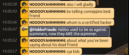 HabboFrauds's tweet photo. Here are just a few of the many times we've faced threats of being doxxed or hacked. 😅 None of these attempts have been successful so far. But hey, at least we got a funny screenshot to laugh at later! 📷#EHS #Habbo #EndHabboScams #Scams #Scammers

@Habbo https://t.co/vJ5T6DW0zE