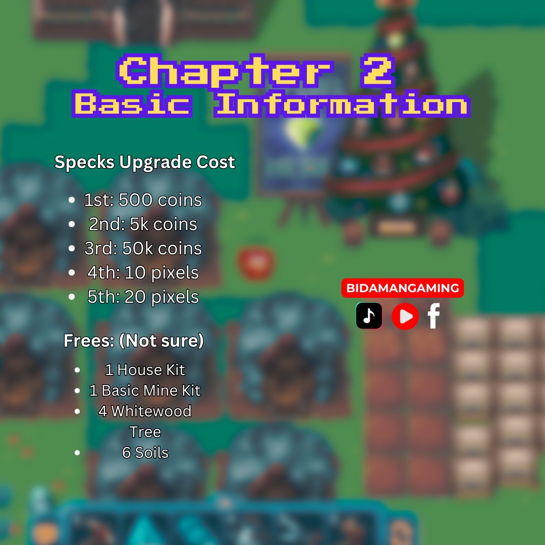 BidamanGaming's tweet image. 📣CHAPTER 2 BASIC INFORMATION❗️❗️❗️ @pixels_online  #pixels #pixelschapter2 #bidamangaming