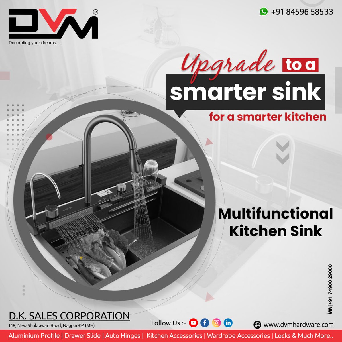 ibais_hardware's tweet photo. D.K. SALES CORPORATION (NAGPUR)
For enquiry via WhatsApp click:
https://t.co/6RLHdym0Y9
Mr. Kapil Agrawal - +91 84596 58533
Mr. Dinesh Agrawal - +91 93709 99938
#KitchenSink #AluminiumProfile #SlidingFittingandTrack #OpenableWardrobeProfile
.
@ibais_hardware https://t.co/yHWZMBTDuk