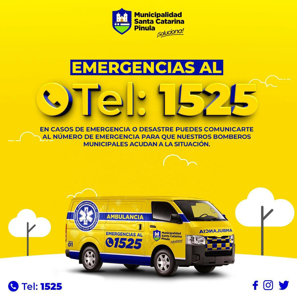 scpmuni's tweet photo. ¡Queridos vecinos! Les compartimos información importante, sobre nuestro PBX de emergencia 1525 y algunas recomendaciones para cuidar de su familia ante cualquier eventualidad. 👨‍⚕️🚑💛 https://t.co/zfmTOTGWlI