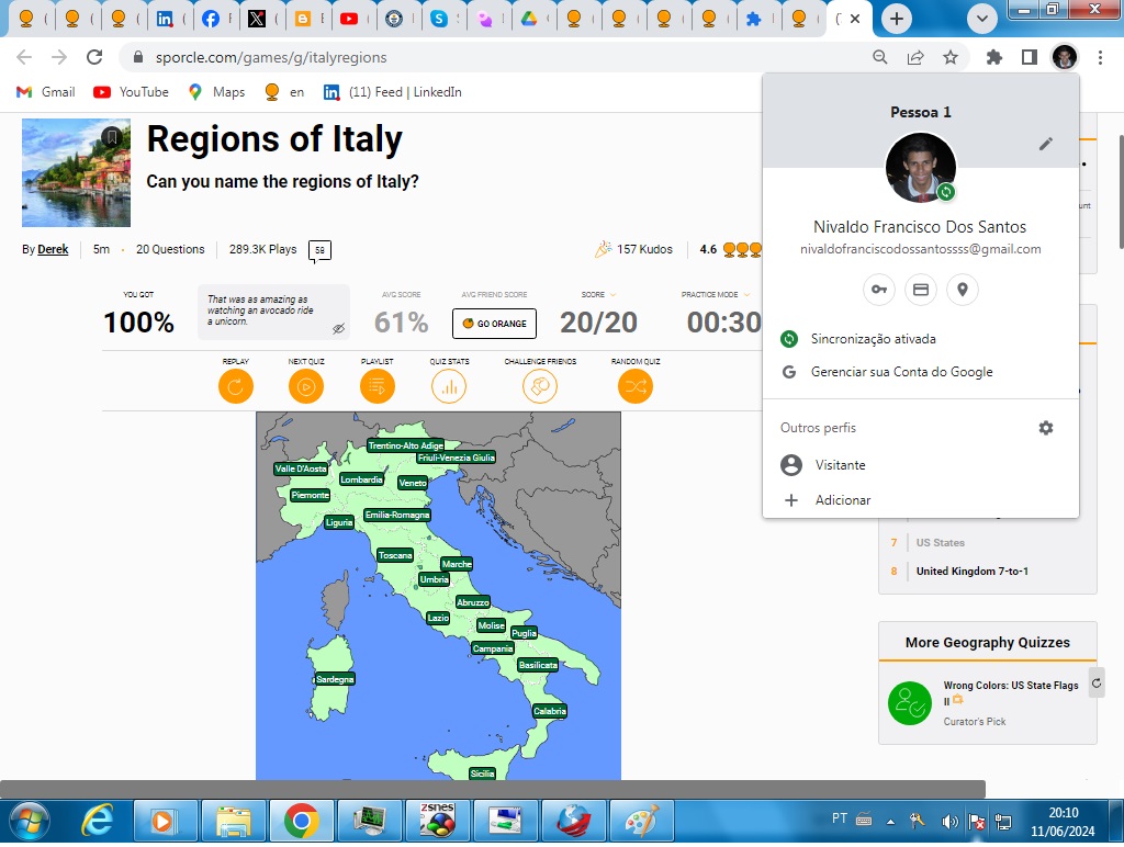 Nivimgss's tweet image. I&apos;ve typed all 20 Regions of Italy in 30 seconds. Eu digitei o nome de 20 Regiões da Itália em 30 segundos digitando Manualmente através do Teclado do Computador.   #MindTeleport #BodyTeleport #LightYearsSpeedThinkingThoughts #Flashback #StaticEnergy #HadronCollider