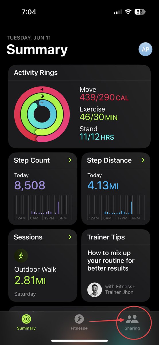 aaronp613's tweet photo. Here is how to access the internal dashboard in the Fitness app on iOS 18. 

Note: You will need to have a friend added in the app to use this method. (Unsure if connected Apple Watch is needed as well) https://t.co/H28OEua53f