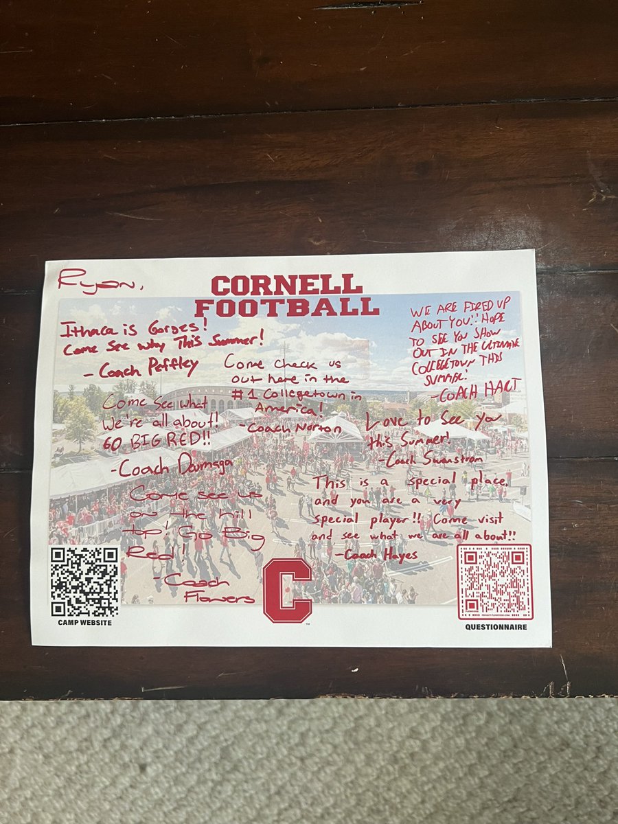 I’m excited to attend the prospect camp at Cornell on July 13th! <a href="/DanSwanstrom/">Dan Swanstrom</a> <a href="/CoachBhakta/">Satyen Bhakta</a>