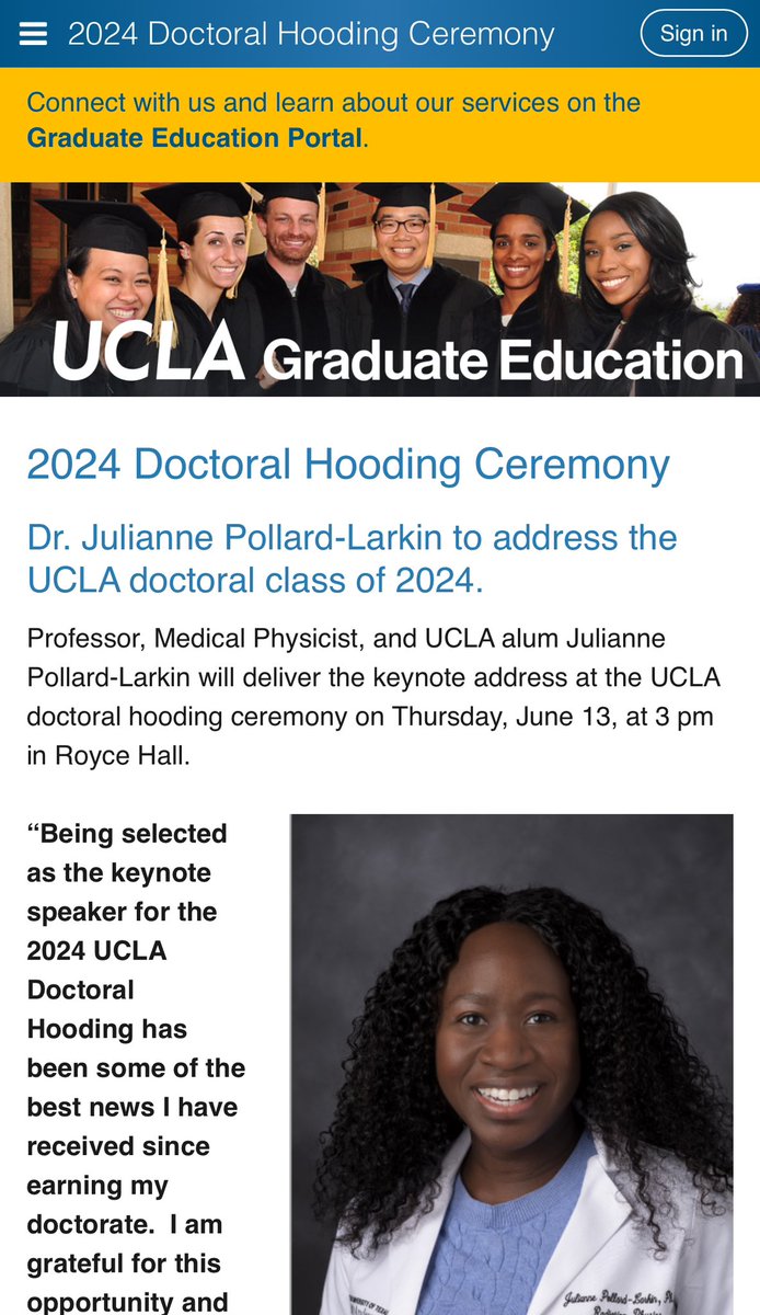 JulieLarkin305's tweet photo. I just want to thank @mmcnittgray for this opportunity and I can’t wait to give the commencement address at UCLA’s doctoral hooding ceremony! Hopefully I will meet some future @aapmHQ or @MDAndersonNews members 🤩 https://t.co/u732VYrUuK