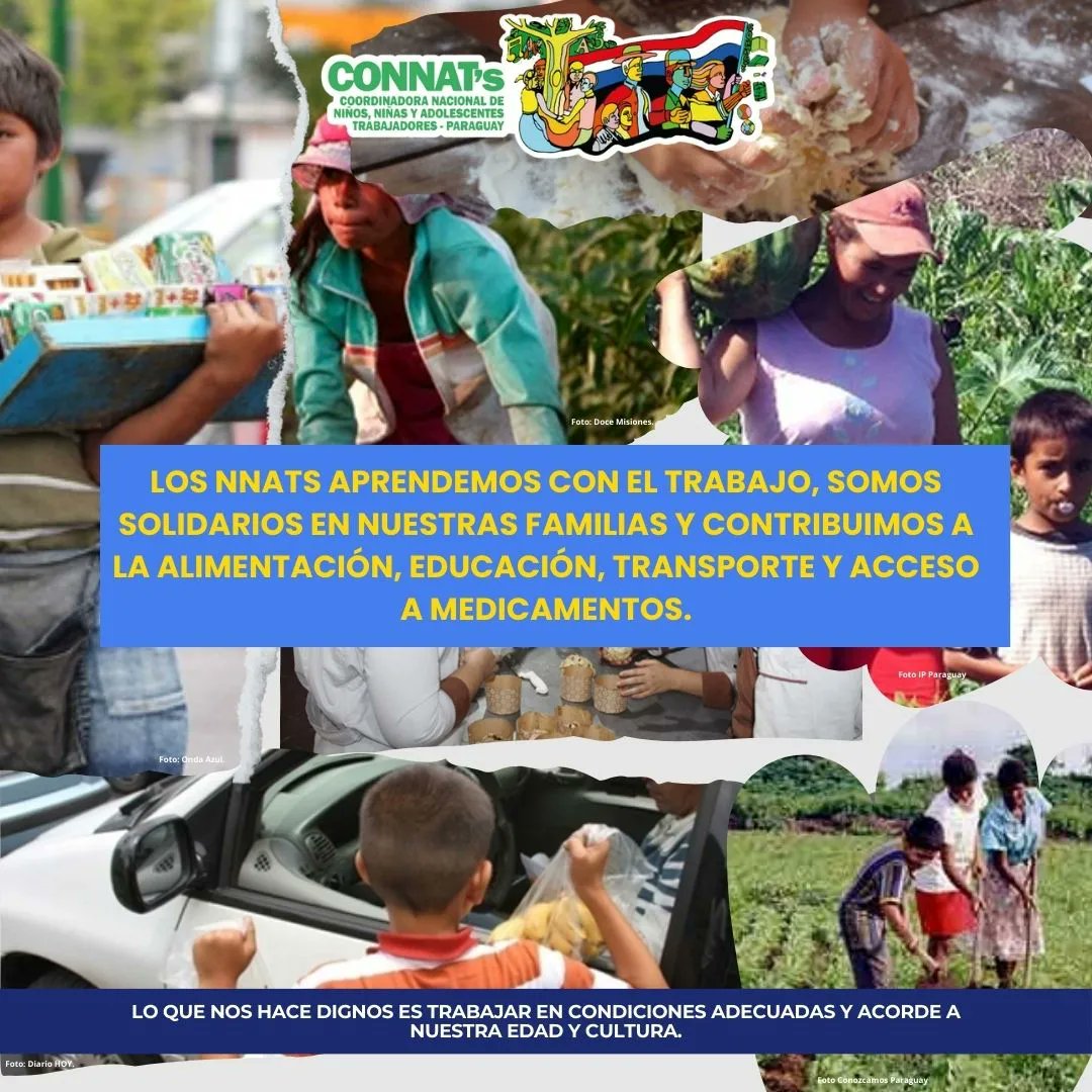 connats_py's tweet photo. Comunicado a la Opinión Pública en el marco del Día Mundial contra el Trabajo Infantil y el 25° aniversario del Convenio 182 de la OIT, desde la CONNATs nos preguntamos:
Más 👇
https://t.co/Ax8EYh0aGt
#CONNATs #Derechos #Dignidad #ILO #Lucha #NNATs #OIT #TrabajoInfantil https://t.co/QTBerU2Ktj