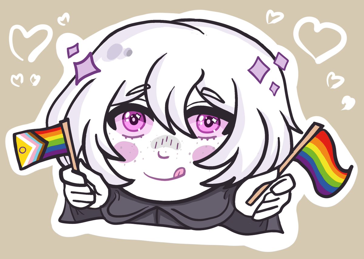FerFot_art's tweet photo. Happy Pride Month from Mabel! https://t.co/p6KCpF16G7
