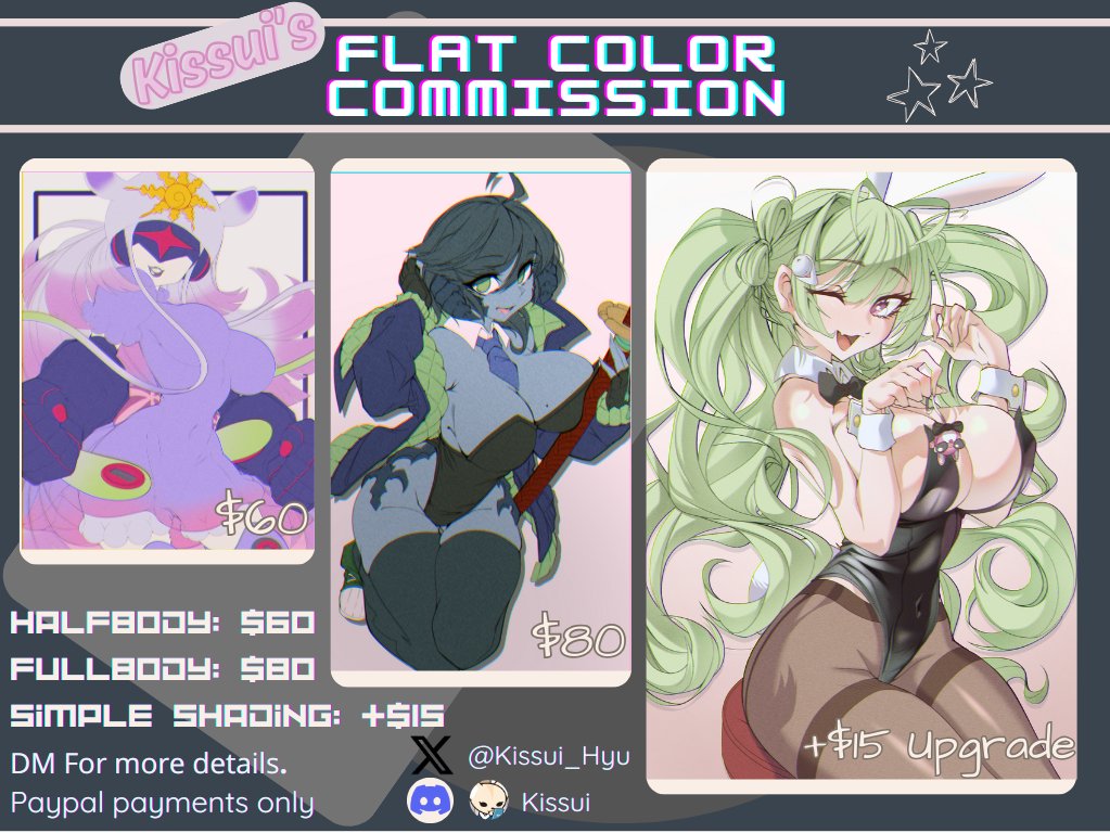 Kissui_Hyu's tweet photo. Here is the new commission type in addition to the fully render one. 
I will really appreciate if you share it so i can reach to more people. 💕💕
(Speed is the name of the game, 3-5 days delivery) https://t.co/qecJN4XO0B