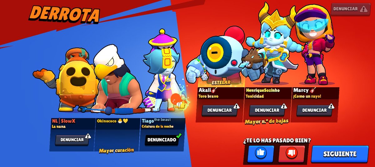 okinococo's tweet photo. Deberían hacer algo con esa gente no es justo solo un ban de 3 horas  deberían implementar más sanciones para este tipo de gente 
:(  @BrawlStarsES @BrawlStars https://t.co/8bPhoB39hz
