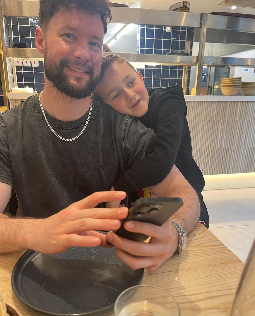 calemundo's tweet image. The boy doesn't understand vocal rest but he's still my favourite little boy in the world. He also knows I am posting this and said, with a smugness in his eyes, This will be my first social post won't it? 😅💔