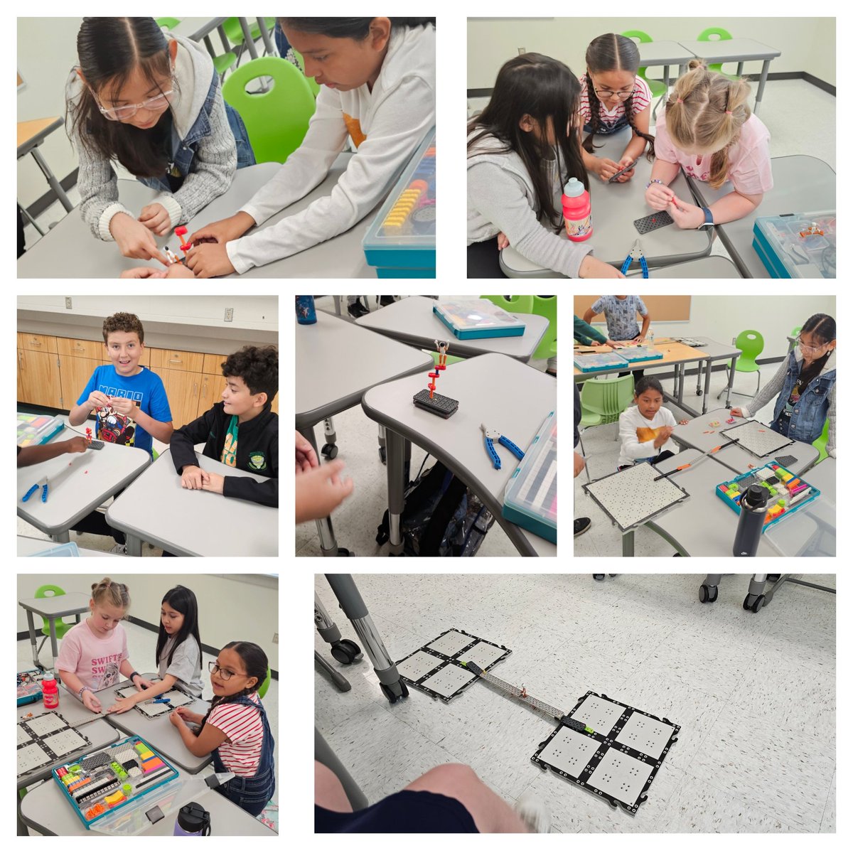 Mrs_Cortez12's tweet image. Day 1 of Robotics Summer Camp @STAGinPG was a BLAST! 🚀 The kids tackled every challenge on their #VEXGo "Mission to Mars" and built the tallest tower, the longest launch pad, the farthest-traveling buggy, a spaceship, and a Mars base. Their creativity was out of this world! 🌌