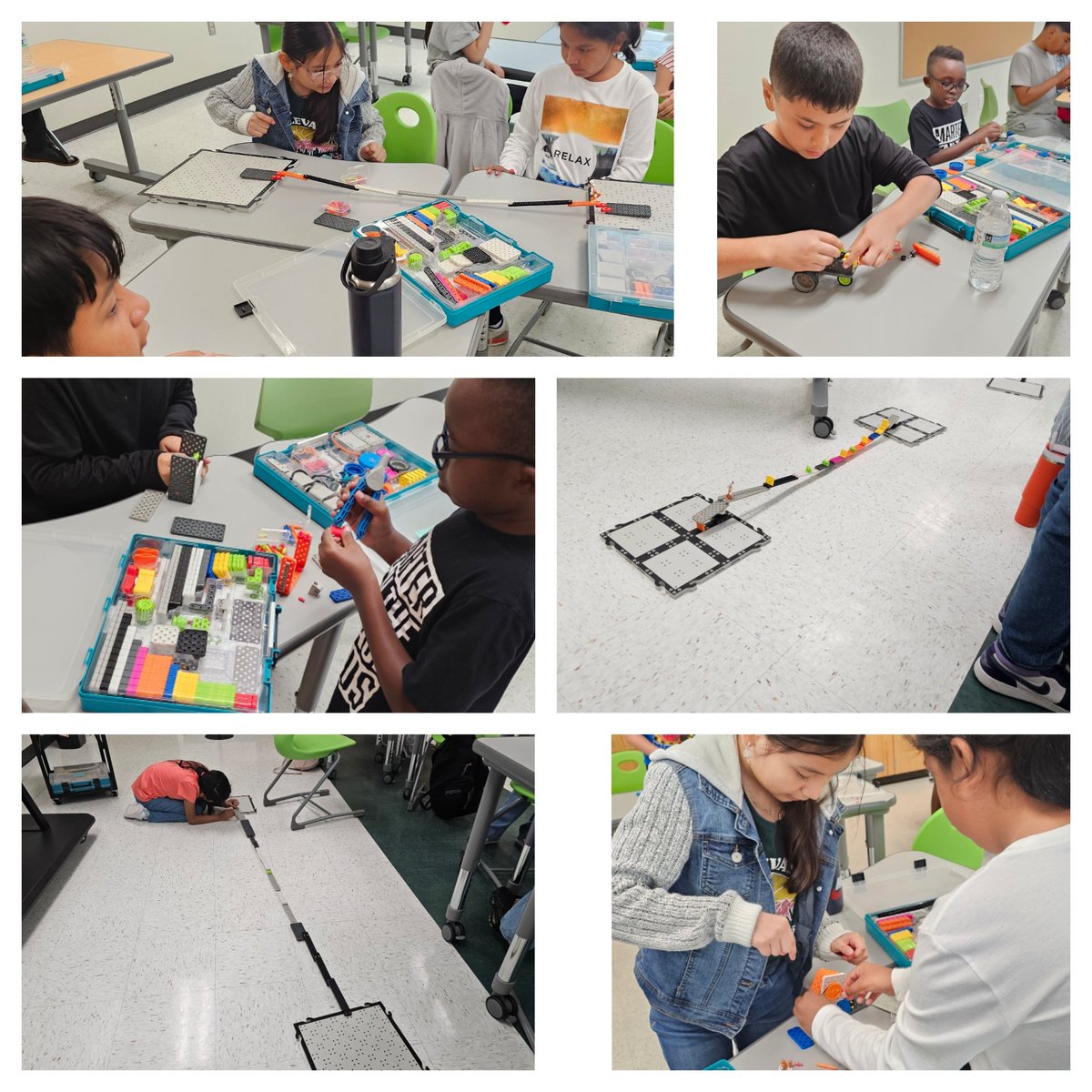 Mrs_Cortez12's tweet image. Day 1 of Robotics Summer Camp @STAGinPG was a BLAST! 🚀 The kids tackled every challenge on their #VEXGo "Mission to Mars" and built the tallest tower, the longest launch pad, the farthest-traveling buggy, a spaceship, and a Mars base. Their creativity was out of this world! 🌌