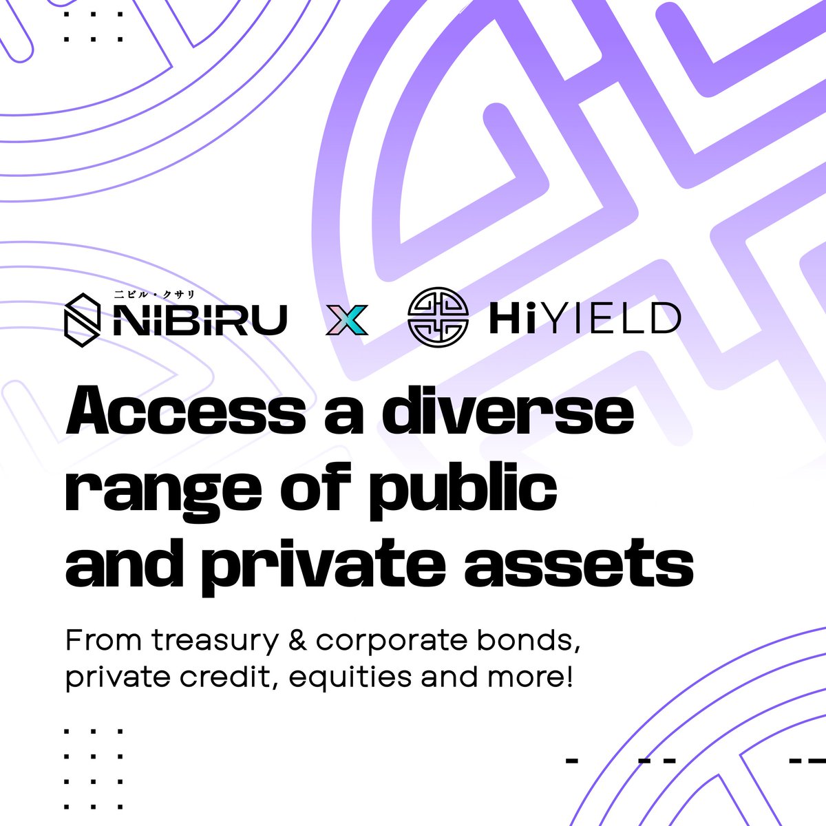 ⚡️<a href="/hiyield_xyz/">HiYield</a> is on the way, bringing easy access to private and public assets such as treasury bonds, corporate bonds, asset-backed securities, equities, and private credit, all on-chain. 

Learn more: nibiru.fi/blog/posts/061…