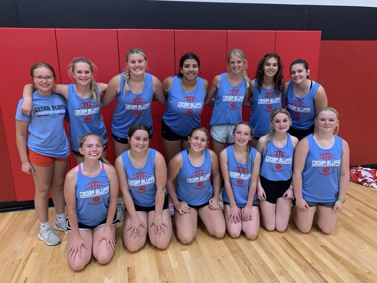 AthleticsCbhs's tweet photo. Congrats to the Cedar Bluffs women’s basketball team who went 2-1 and received 1st place in the three minute tournament this afternoon at Mead’s team camp! And as the ladies say… “The team was cooking.” https://t.co/gZw6TgXNNV