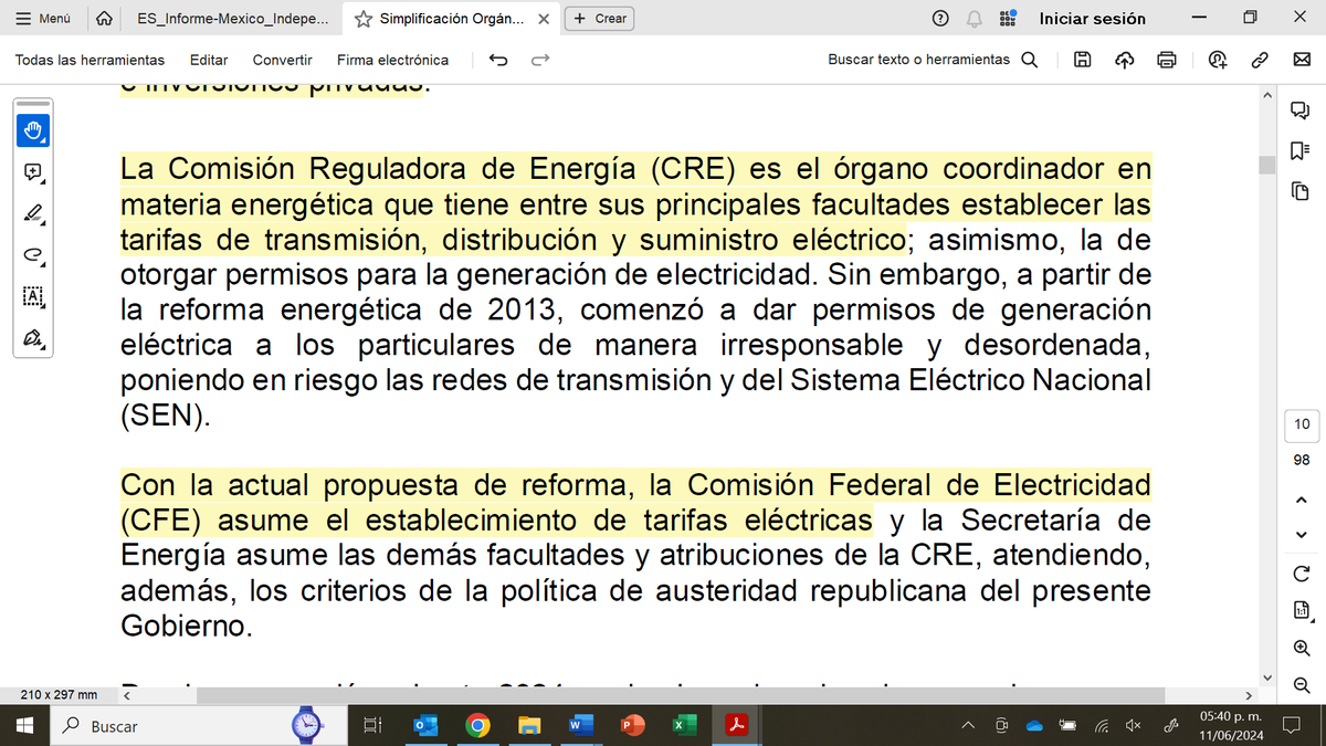#PlanC 
La iniciativa de "Simplificación Orgánica" transfiere las funciones de la CRE de fijar tarifas de transmisión, distribución y suministro eléctrico a la CFE

➡️EL MONOPOLIO FIJANDO LIBREMENTE LOS PRECIOS

Pues si le están simplificando la vida a la CFE
