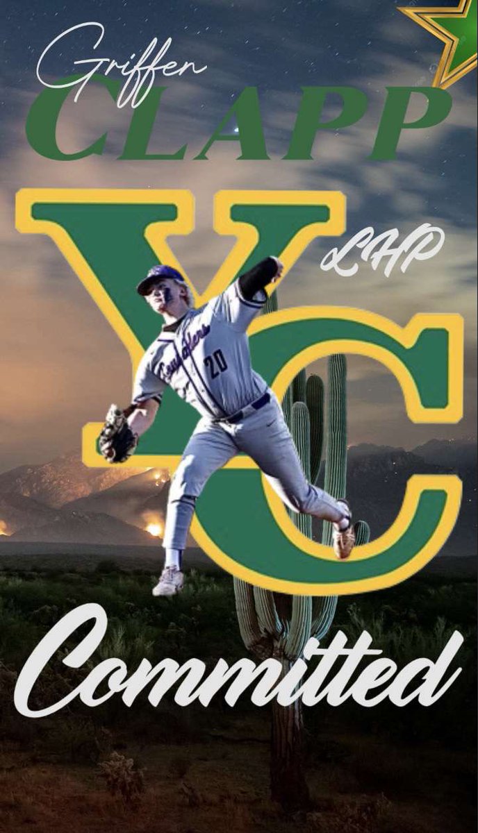 ClappGriffen's tweet photo. Extremely blessed and stoked to announce that I have committed to Yavapai College. Thank you to my family, coaches, and friends who have helped me along the way on my journey! @YavapaiBaseball @pwoody29 @Miles_Moeller https://t.co/O5doUoS1XZ