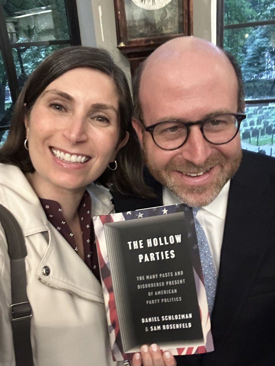 Such a treat to listen to my friend from waaaaayyyyy back, <a href="/daschloz/">Daniel Schlozman</a>, read from his new book with <a href="/sam_rosenfeld/">Sam Rosenfeld</a>  at <a href="/bostonathenaeum/">Boston Athenaeum</a>. Pick up your copy of “The Hollow Parties” today!