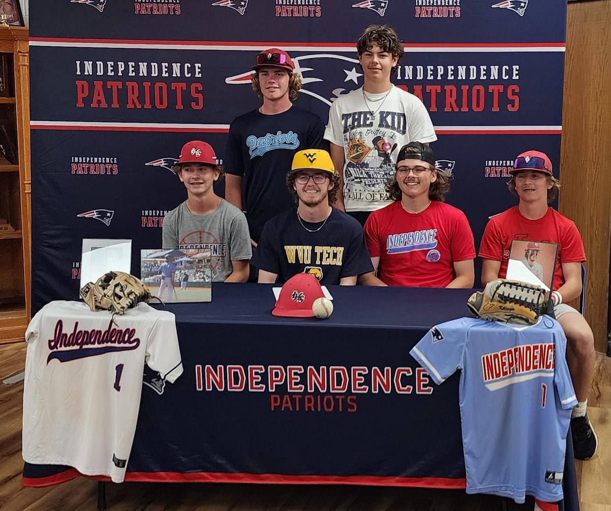 IHSPatriotsBSBL's tweet photo. We would like to congratulate Brayden Kiblinger for signing his Letter of Intent  to play for WVU Tech. https://t.co/ysZ2Beu81Y