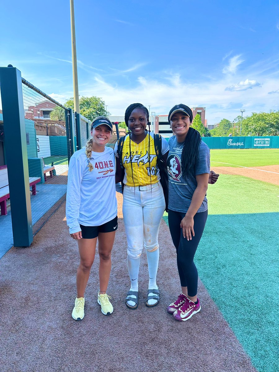 IliyahMorris10's tweet photo. Had an amazing time! Made some new friends and learned a ton of new things mentally &amp; physically at the Florida State softball camp today! Can't wait to come back next year. #FSUFamily #team41 @FSU_Softball @TCam_FSUSB @Coach_Alameda @FSU_CoachWilson https://t.co/zN45V519Sc
