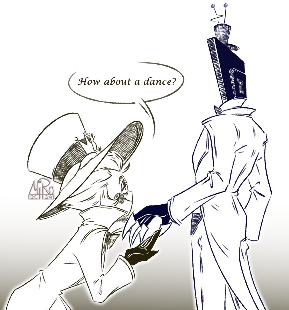 mila_riro's tweet photo. #staticappleweek2024 #StaticAppleWeek #applestatic #staticapple #HazbinHotelLucifer #HazbinHotelVox #applestaticweek
Day 07: Dancing (Good end to the event)

And I'm finally finished. It was really funny!!! https://t.co/9e6oBEtZtl