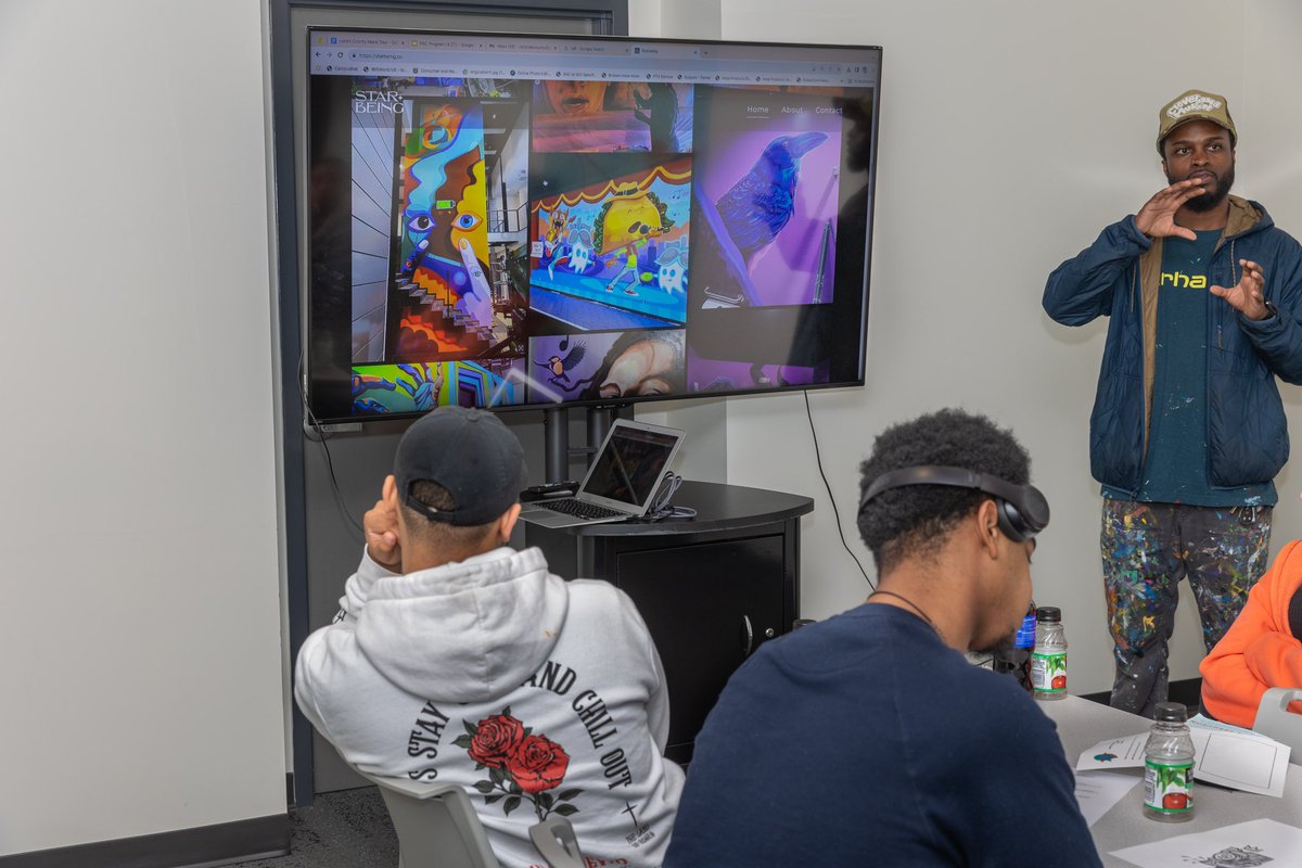 We are thankful to collaborate with Isaiah Williams, the artist behind our new mural on the Elyria Mussey Ave. Bridge.

Through this mural, we hope to invoke a sense of joy, creativity, &amp; growth. We are especially grateful to our PAC students who participated in this project.