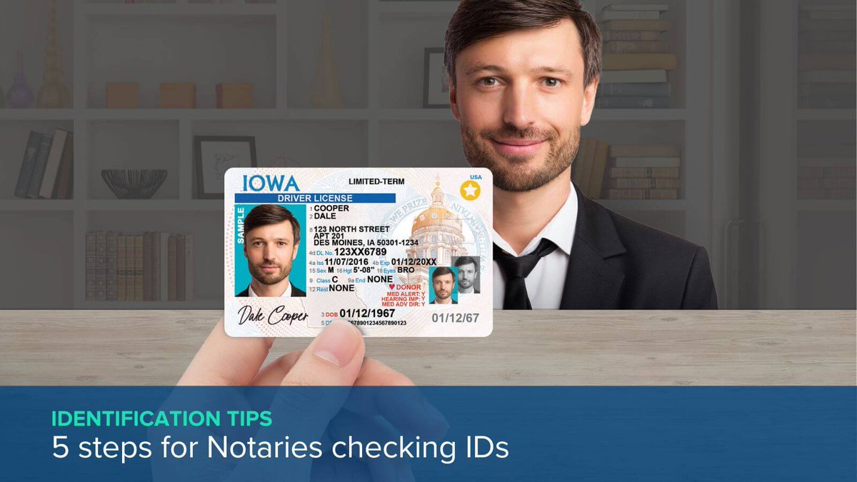 nationalnotary's tweet image. Follow these simple steps when you need to check if a signer's identification is genuine. bit.ly/45nrE07