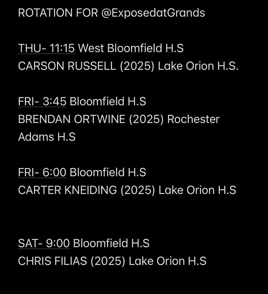 <a href="/ExposedatGrands/">Exposure at the Grands</a> 
<a href="/CarsonRuss228/">Carson Russell</a> 
<a href="/BrendanOrtwine/">Brendan Ortwine</a> 
<a href="/CarterKneiding/">Carter Kneiding 2025</a> 
<a href="/FishingFil/">chrisfilias</a>