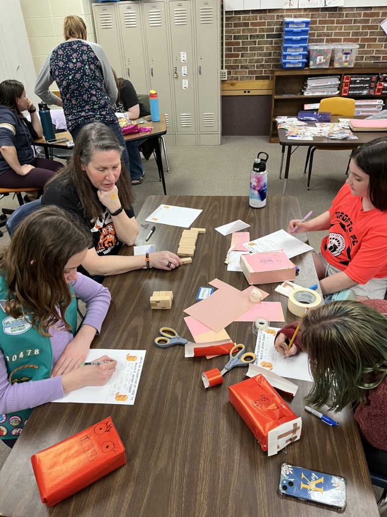 Recently, we went and helped a local Girl Scout troop to help them earn their robotics badge. We built light sensors, taught coding, and learned how to give step by step instructions. We had a blast helping out!