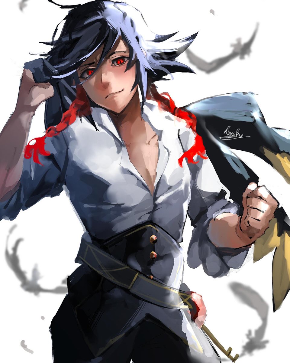 RwesRW's tweet photo. Dark Venti. 

Who needs bows when you have fists? 

#ipadart #procreateipad #Genshin_Impact 
#venti #darkventi #Genshinfanart #genshinau #anime #animeart https://t.co/qgb6gK5Vio