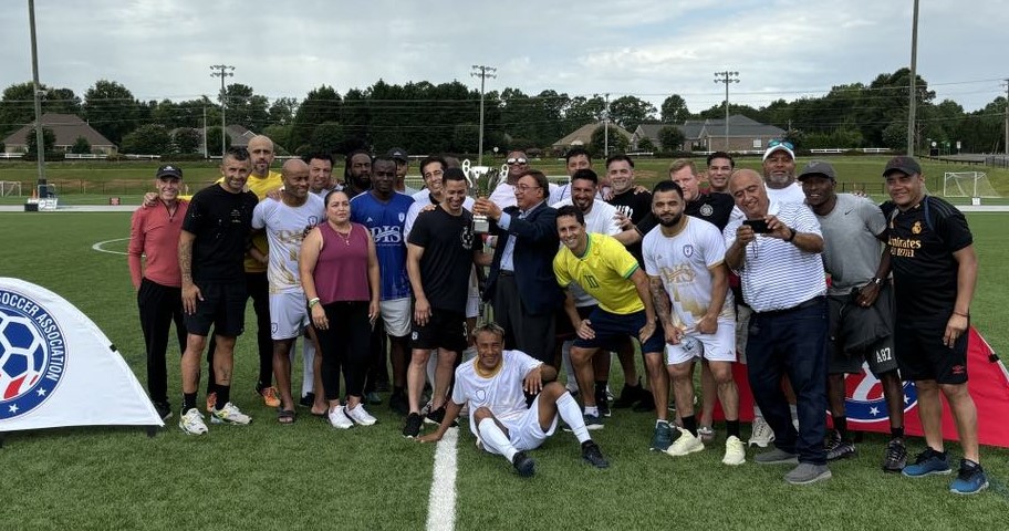 NCAdultSoccer's tweet photo. Congratulations to the NC teams competing at USASA Region III Championships at MeSA Complex in Greenville SC this past weekend. Men's O30s Finalist ~ GM Warriors FC &amp; 3rd place Tobacco Rd. Men's O40s Champs ~ Wanderers FC &amp; Finalist ~ Sporting TRFC. https://t.co/3cnjd1Kws1