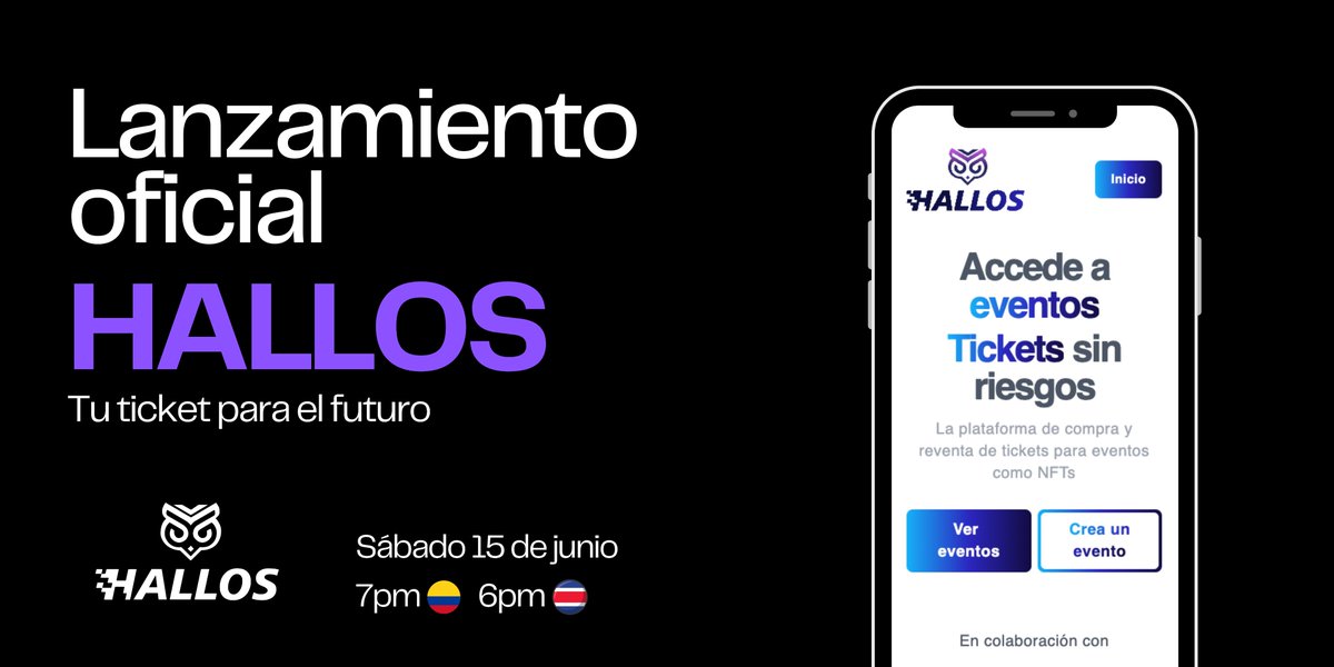 hallos_io's tweet photo. Lanzamiento oficial de Hallos. Conoce como la tecnologรญa #web3โโ permite a los asistentes y organizadores de eventos tener mayor seguridad, confianza y transparencia.
Se sorteara un NFT exclusivo entre los asistentes. Sรกbado 15 de junio 7PM ๐จ๐ด - 6PM
https://t.co/PqUvqVX0LH https://t.co/KXv5M4bO0P