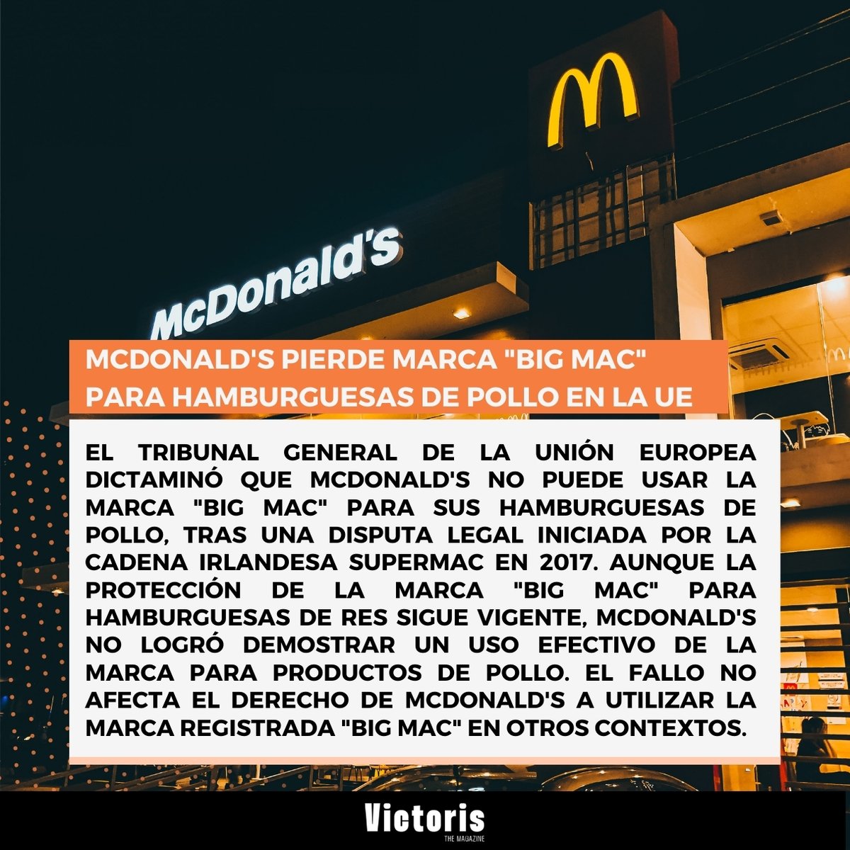 Victoris_mx's tweet photo. MCDONALD'S pierde la marca "BIG MAC"

https://t.co/idfGCl1fib
#victoris #victorismagazine https://t.co/SMavlEDdG5