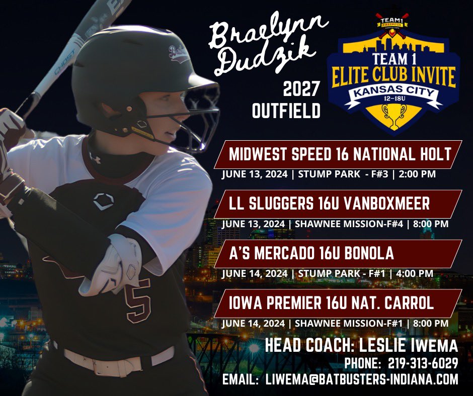 braelynndudzik's tweet photo. Headed down to Kansas this weekend. Super excited to get back on the field with my team!! https://t.co/WrgO9EabxK