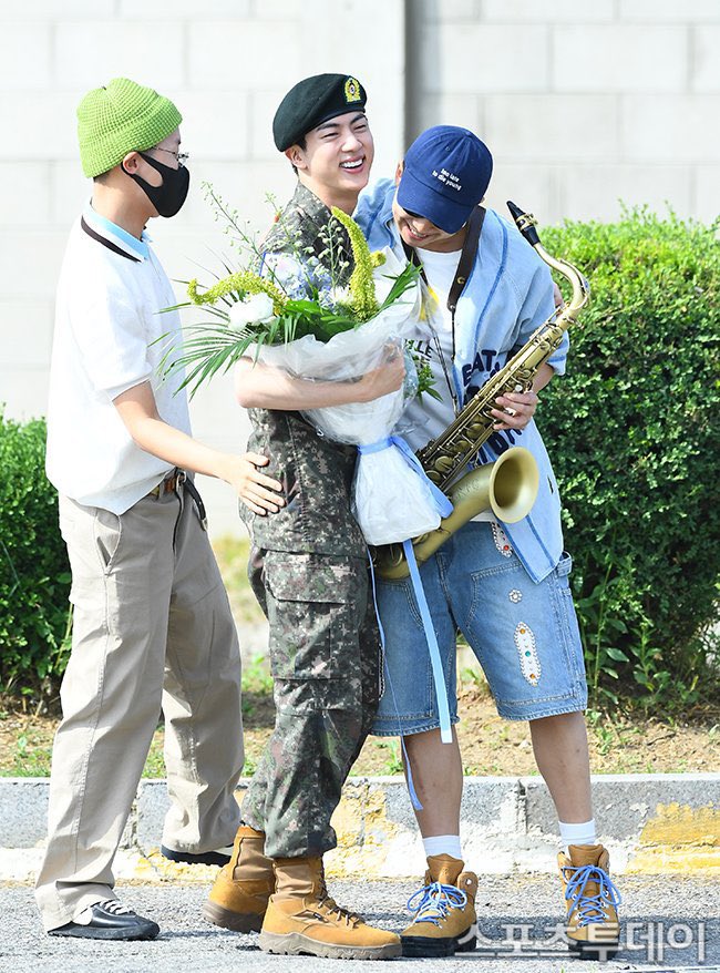 New Pics - #WelcomeHomeJin 💜🥺