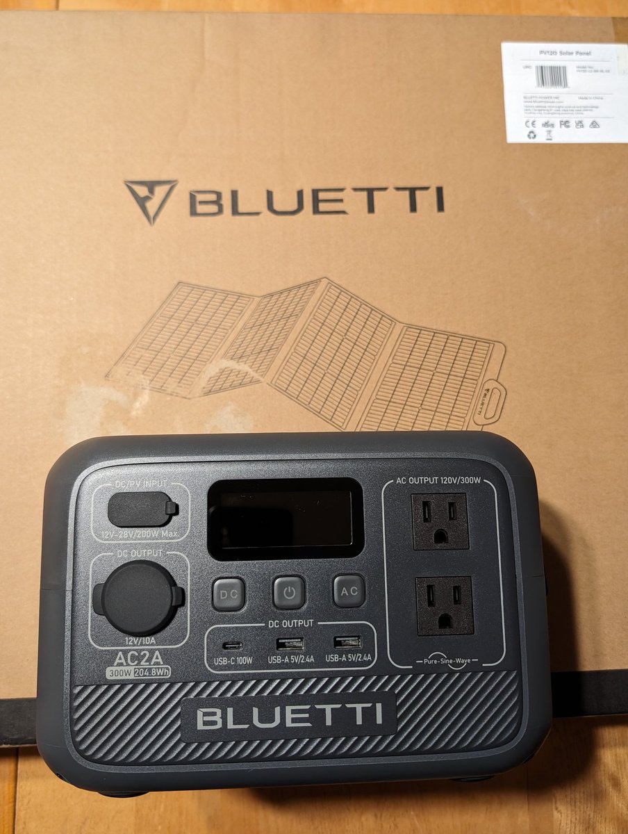 ToukiMtl's tweet image. #TestenCours: la station d'alimentation #Ac2a et le panneau solaire #120W de @bluetti_inc