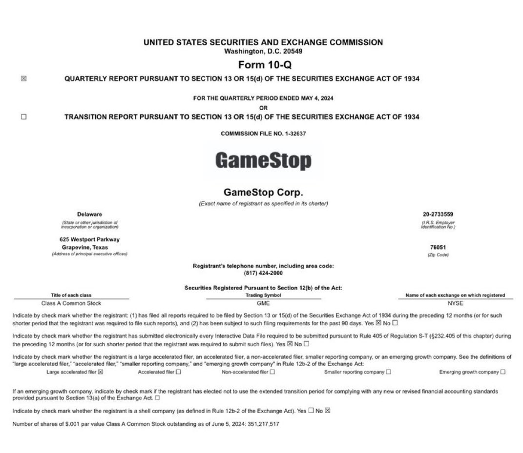 GameStop $GME released their 10Q

They intend to use money raised from offering for mergers and acquisitions

This is going to be crazy.