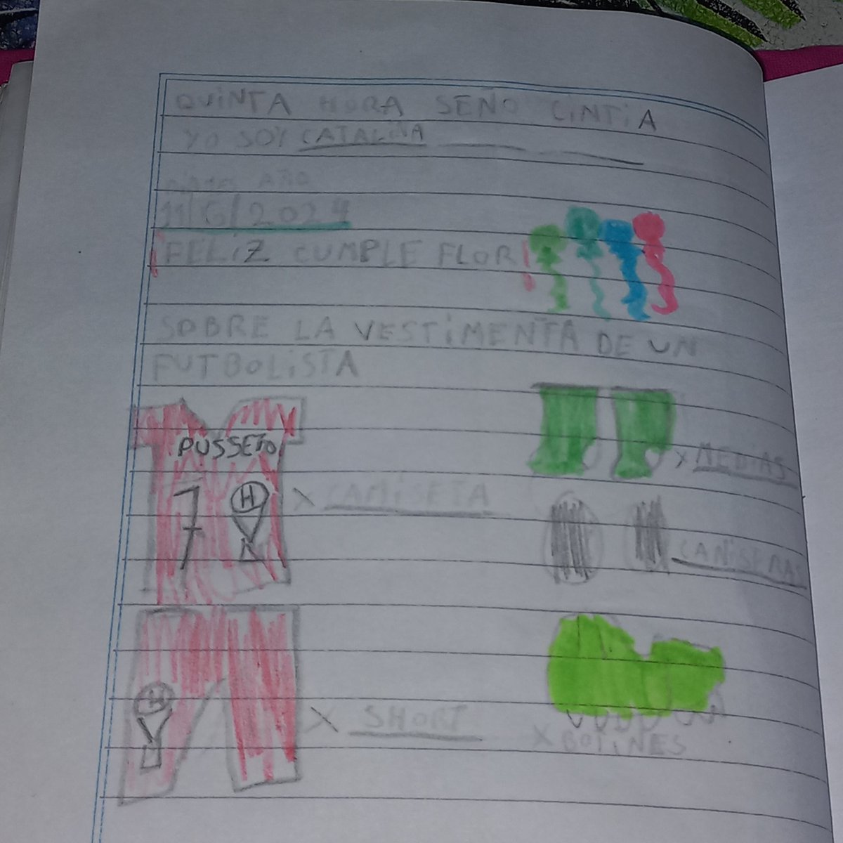 JuanMaSerrano83's tweet image. Cuando Tu Hija de 8 Años de Segundo Grado, en Quilmes, hace la tarea que la Señorita le pide... HablenmeN de Amor. Se me cayó un Orgullo Gigante en Los Ojos 🎈#Huracán #HuracánYNadaMás