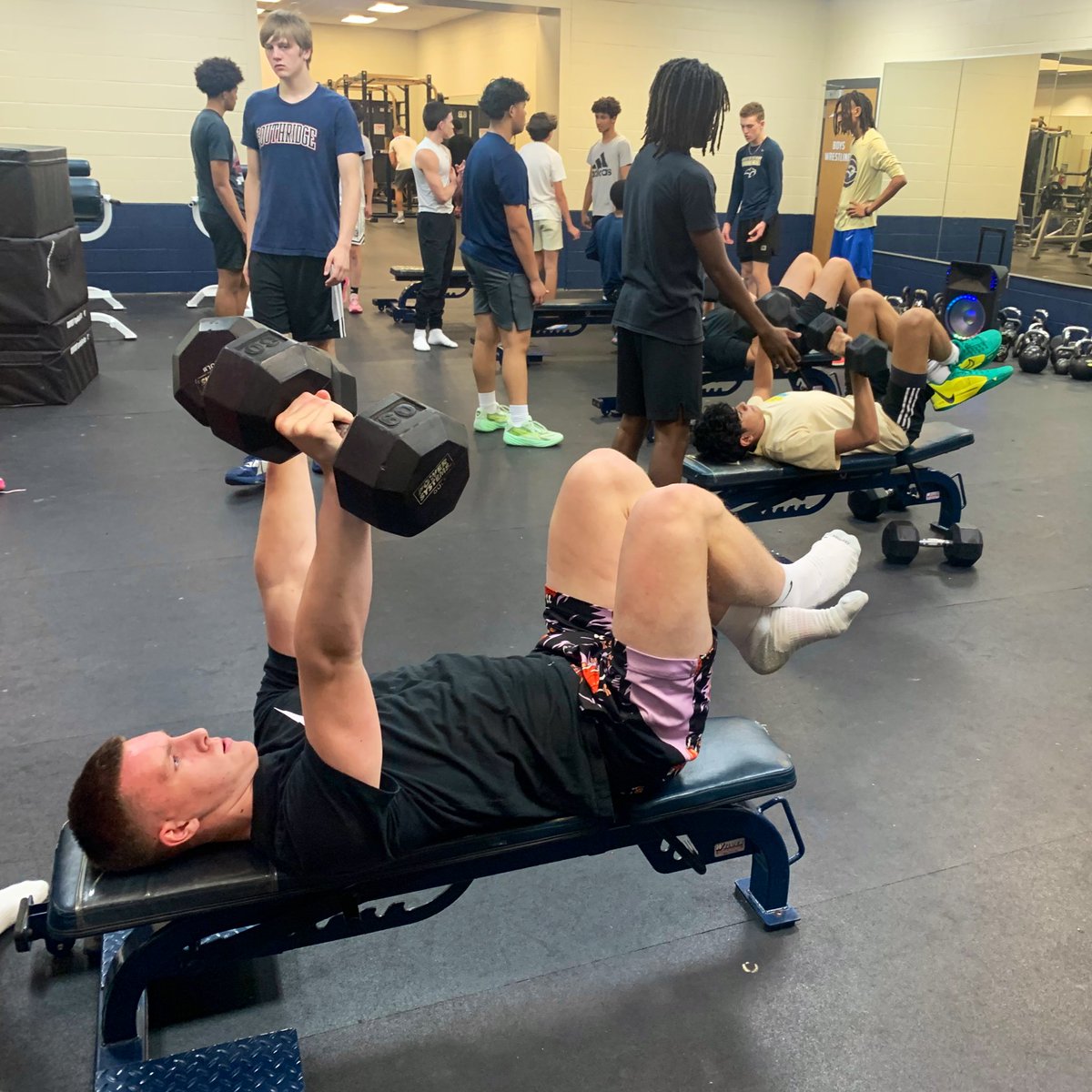CoachStogsdill's tweet photo. Our Guys worked the clock/scorebook during Freshmen League Monday night.
Then helped with SaberCats Basketball Camp, early this morning, and then put in the work #SummerPride 🏋️🏽🏀after Camp this afternoon.
#ATT 😤💪🏼🫱🏽🫲🏼
#WhereYouGonnaBeInMarch
#BeGREAT https://t.co/b3MRxNrjQC