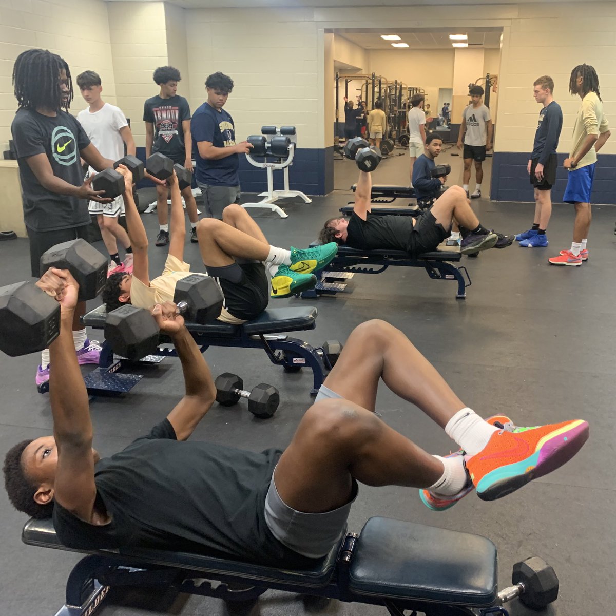 CoachStogsdill's tweet photo. Our Guys worked the clock/scorebook during Freshmen League Monday night.
Then helped with SaberCats Basketball Camp, early this morning, and then put in the work #SummerPride 🏋️🏽🏀after Camp this afternoon.
#ATT 😤💪🏼🫱🏽🫲🏼
#WhereYouGonnaBeInMarch
#BeGREAT https://t.co/b3MRxNrjQC