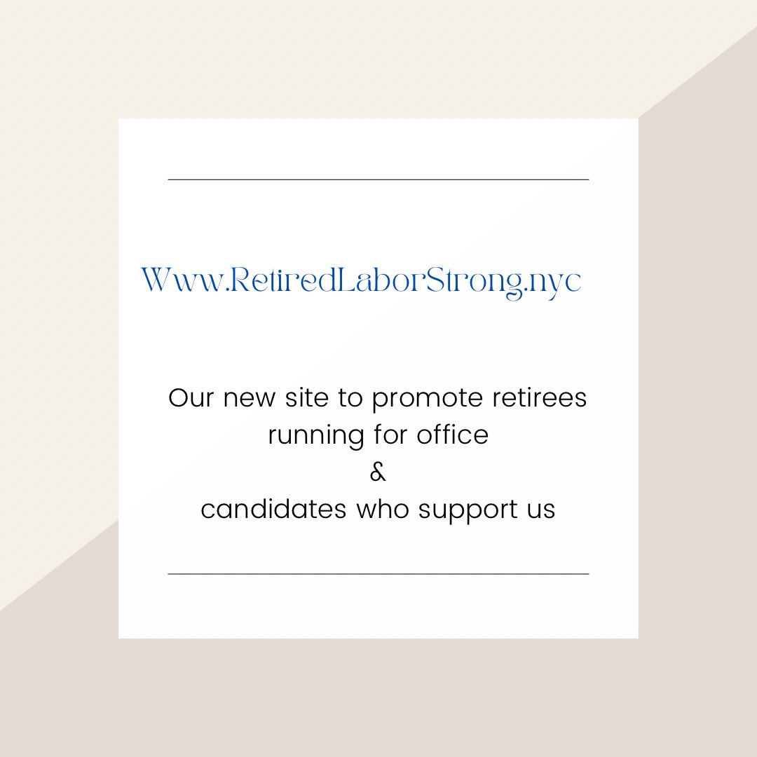 We did it.  #RetiredLaborStrong RetiredLaborStrong.nyc because when your union who was supposed to protect you steals your Medicare for their own raise, and the elected who were supposed to protect you abandon you, you start movement to protect yourself. #organize #retiredUnion
