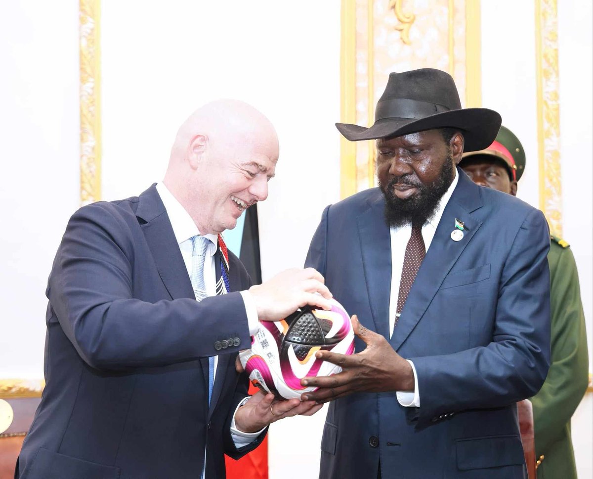 South Sudan Government (@southsudangov) on Twitter photo President Kiir officiated the inauguration ceremony of Juba National Stadium. The <a href="/FIFAWorldCup/">FIFA World Cup</a> qualifier match between #SouthSudan & Sudan followed. Minister of Youth & Sports Dr. Joseph Akech, <a href="/FIFAcom/">FIFA</a> Pres. Gianni Infantino & <a href="/ssfa_com/">South Sudan Football Association</a> Pres. Gen. Augustino Maduot were present. President Kiir officiated the inauguration ceremony of Juba National Stadium. The <a href="/FIFAWorldCup/">FIFA World Cup</a> qualifier match between #SouthSudan & Sudan followed. Minister of Youth & Sports Dr. Joseph Akech, <a href="/FIFAcom/">FIFA</a> Pres. Gianni Infantino & <a href="/ssfa_com/">South Sudan Football Association</a> Pres. Gen. Augustino Maduot were present.
