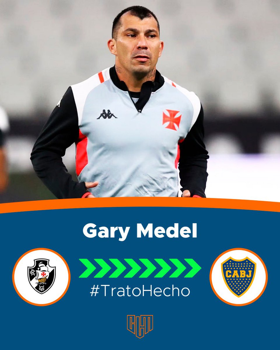 CLMerlo's tweet photo. 🚨Gary Medel es nuevo refuerzo de Boca. Rescinde su contrato con Vasco Da Gama.
*️⃣Se espera que arribe al país en las próximas horas para realizarse la revisión médica y firmar hasta diciembre de 2025. #TratoHecho https://t.co/HhCiG0dXhy
