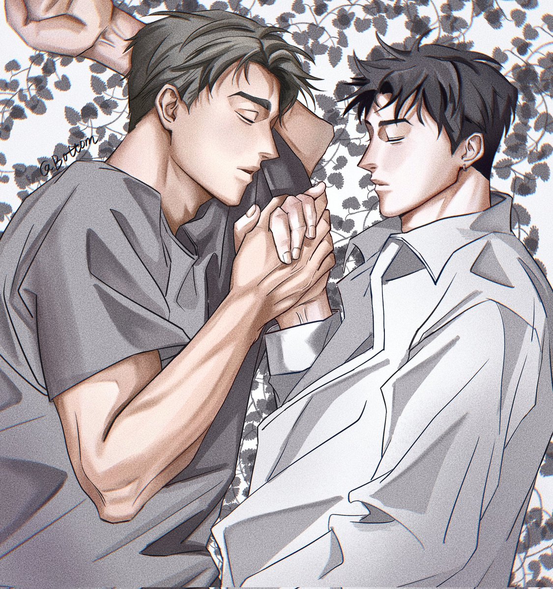 Bottom3925's tweet photo. In the secret garden, they can hold hands.☺️
 #WetSand #웻샌드 https://t.co/ifMgGRx3Zp