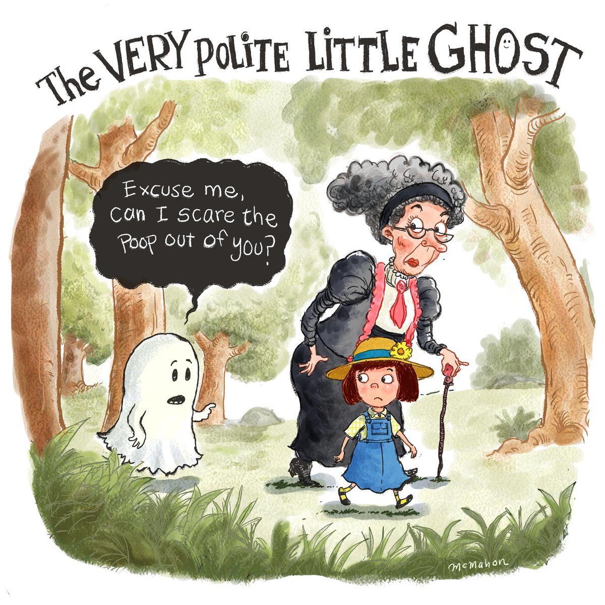 Bobtoons's tweet photo. Just playing around with the paints and brushes in Corel Painter and having fun with it. Also I get to use the word "poop". #kidlitart #ghost #Corelpainter #poop https://t.co/vEpatBkVKA